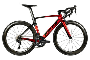 Vue du côté de la chaîne du Adris Streamline Shimano Ultegra Rouge Noir