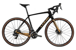 Drive side of the Look 765 Gravel RS Carbon Champagne Glossy