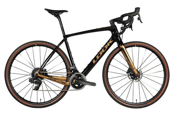 Kettenseite des Look 765 Gravel RS Carbon Champagne Glossy