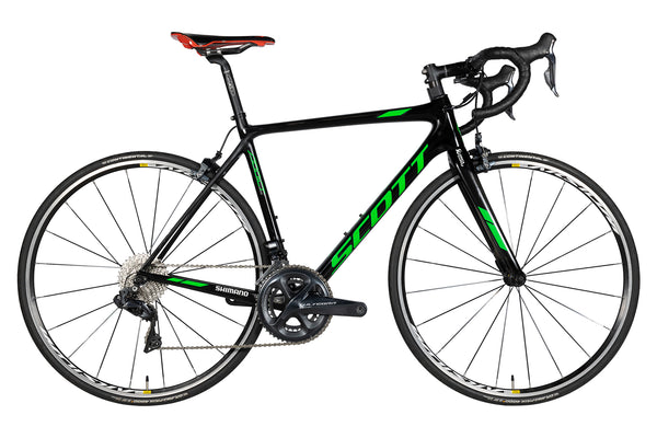 Vue du côté de la chaîne du Scott Addict Team Issue Ultegra Di2