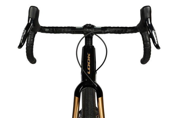Vue frontale du Look 765 Gravel RS Carbon Champagne Glossy