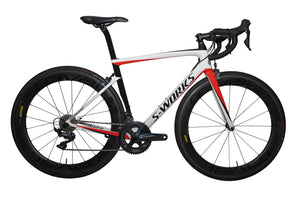 Vue du côté de la chaine du Specialized S-Works Tarmac SL6 Ultegra