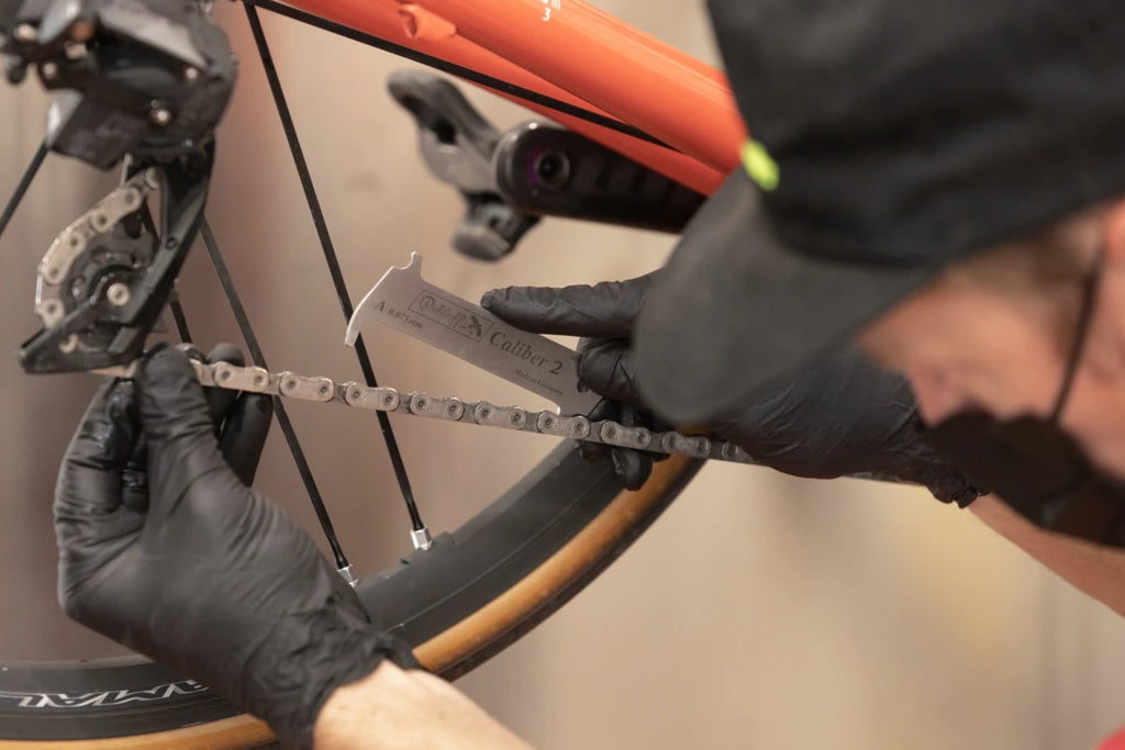 Verschleißanzeige für Fahrradketten